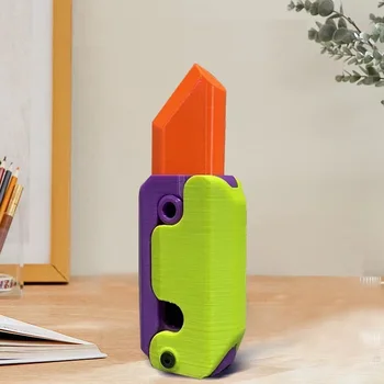 2ШТ 3D печать гравитационный прыжок Маленький нож для редиски Мини модель Студенческий приз Кулон Декомпрессионная игрушка в подарок для мальчиков