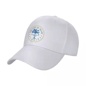 Кепка City Seal of Miami, Флорида, бейсболка, изготовленная на заказ кепка с защитой от ультрафиолета, солнечная шляпа, мужские и женские кепки
