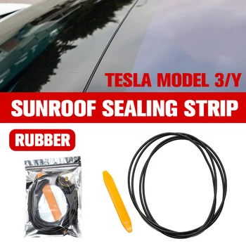 Уплотнительная прокладка на крыше для Tesla 3/Y Водонепроницаемая резиновая прокладка, кольцо для шумоподавления и звукоизоляции лобового стекла